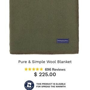 Faribault 100% Twin Wool Blanket